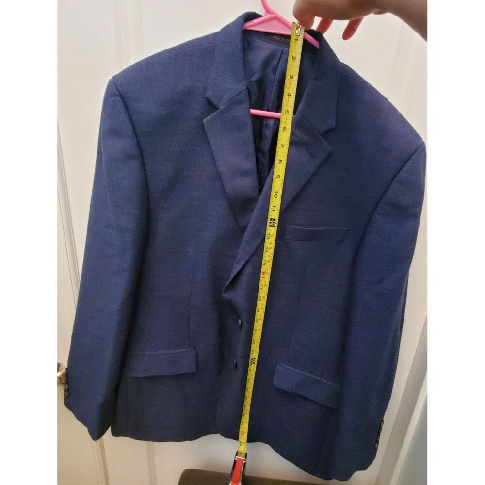 Lauren Ralph Lauren Mens Blue Sport Coat Blazer Suit Jacket Size 46R